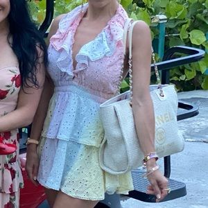 Loveshackfancy rainbow halter dress